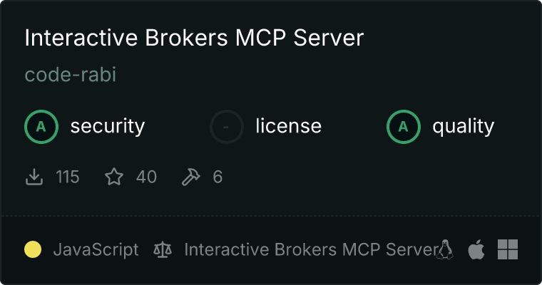 Interactive Brokers Server MCP server