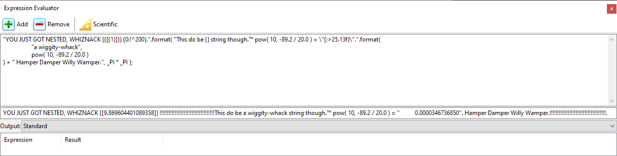 Expression Evaluator Strings