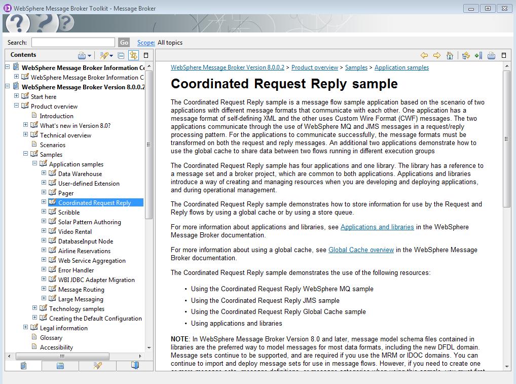 Figure 5 - Choose the "Coordinated Request Reply sample"