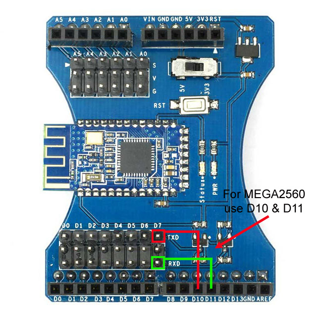 BLE Shield Arduino Mega 2560 Setting