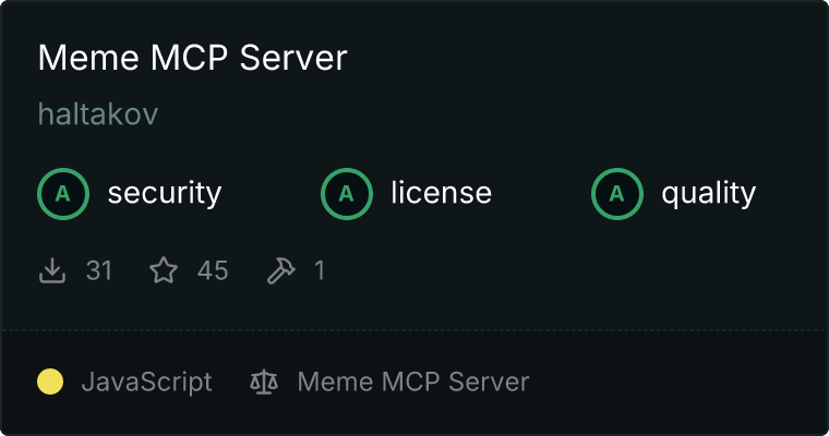 Meme Server MCP server