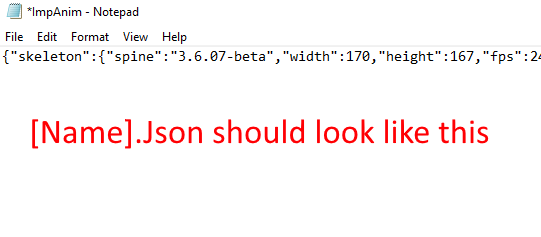 Json File should look like this