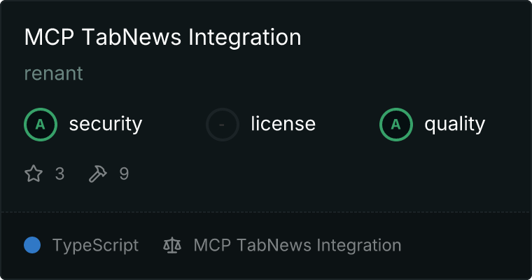 TabNews Integration MCP server
