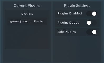 Plugin Conf UI