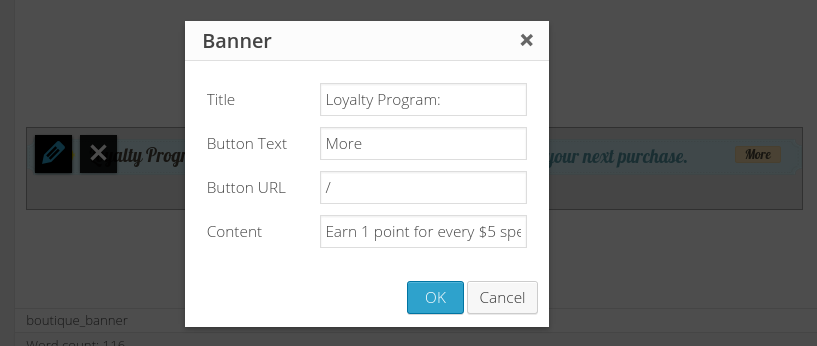 edit wordpress shortcode in popup