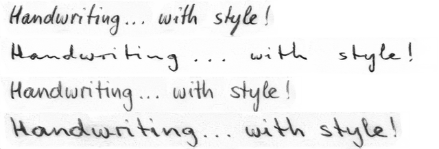 examples of generated handwriting