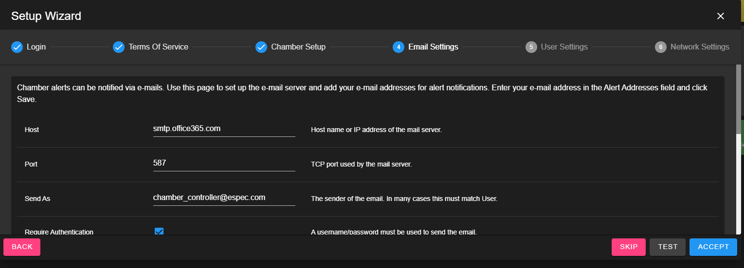 Setting e-mail alerts