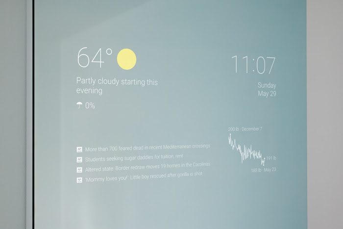 "Smart Mirror UI"