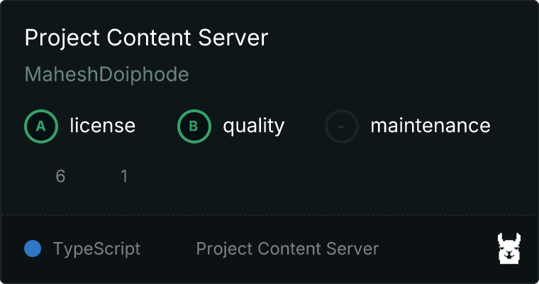 Project Content Server MCP server