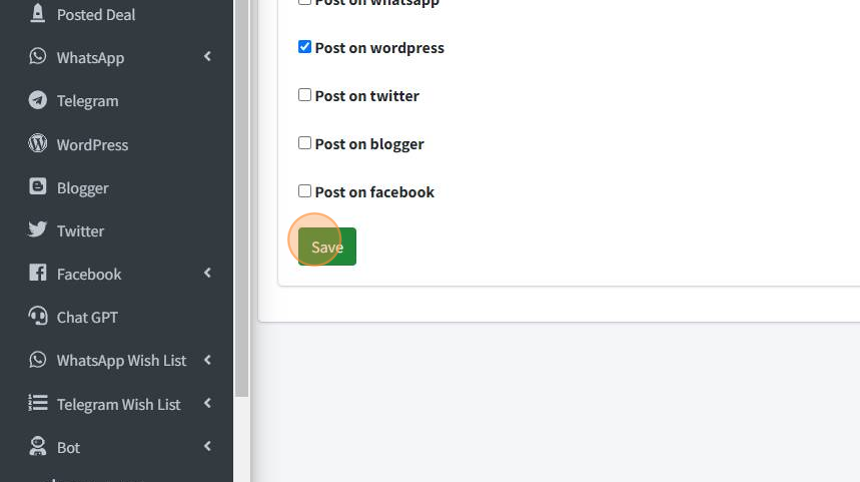 Enable WordPress Option