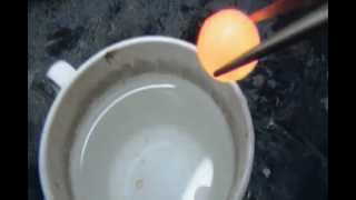 Red Hot Nickel Ball In Water  Nice Reaction 