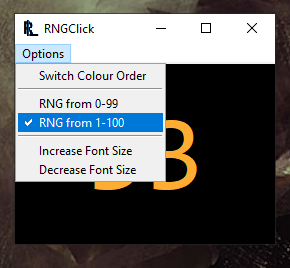 RNGClick Options