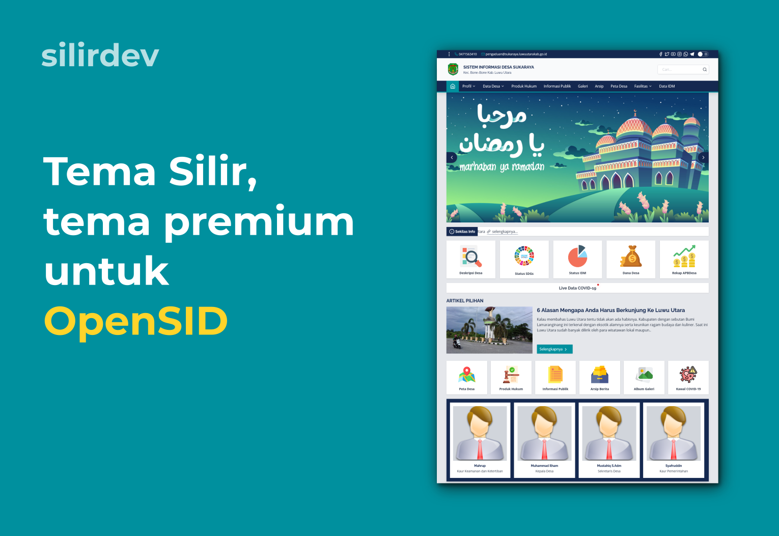 tema premium opensid, tema silir