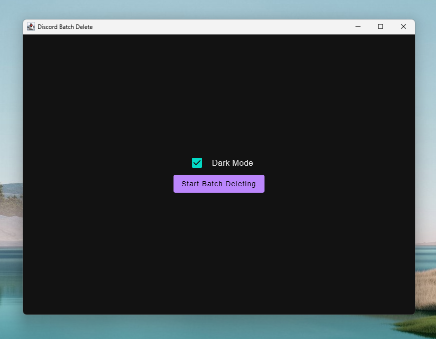 Discord Batch Delete Dark Mode