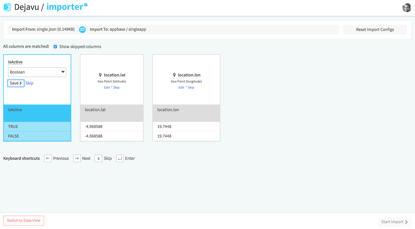 Importing JSON or CSV files