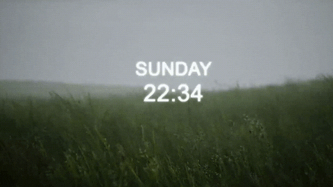 Wavy grass - Weekday and Time