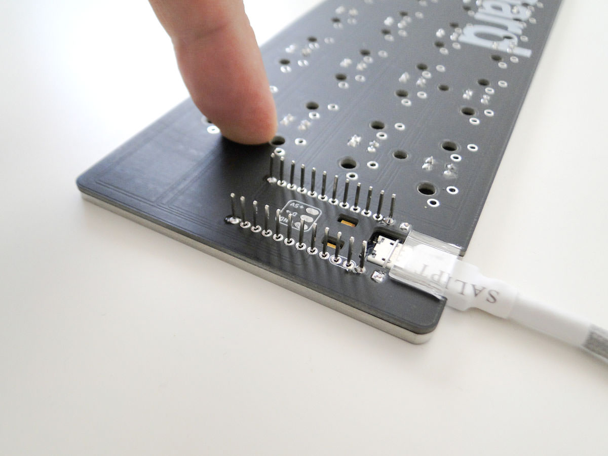 Solder with all the parts in place