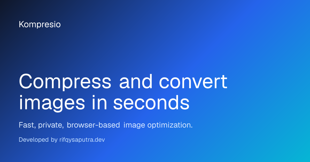 Kompresio image optimization product preview