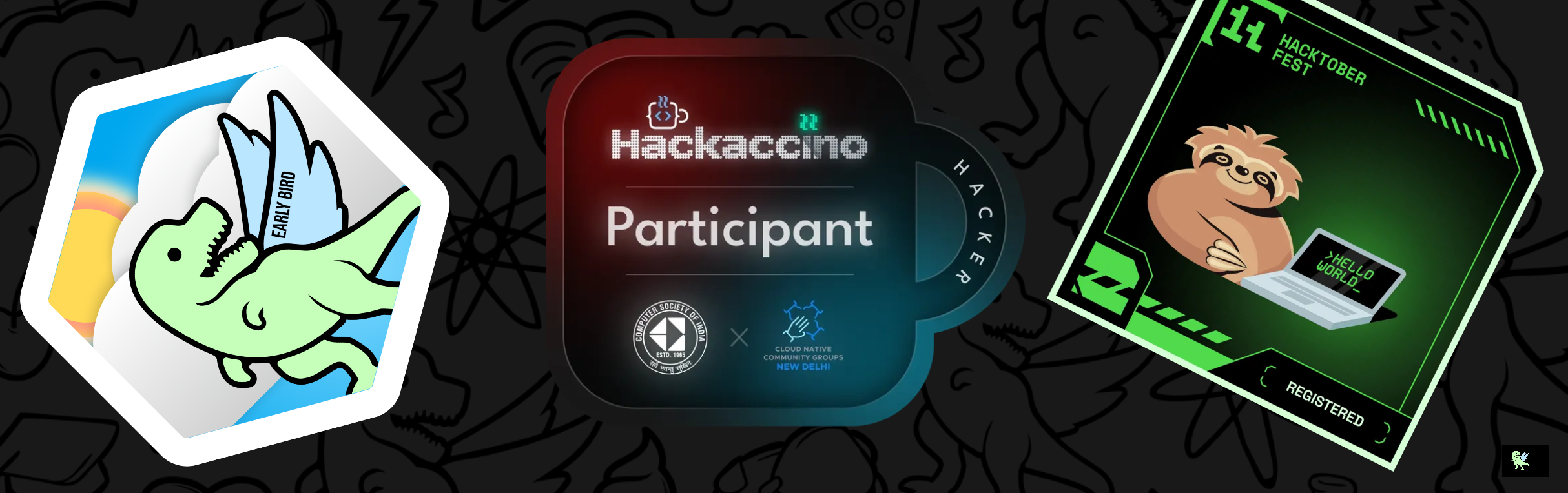 An image of @Sakshamjain98's Holopin badges, which is a link to view their full Holopin profile