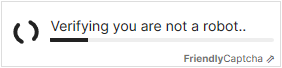 FriendlyCaptcha widget solving screenshot