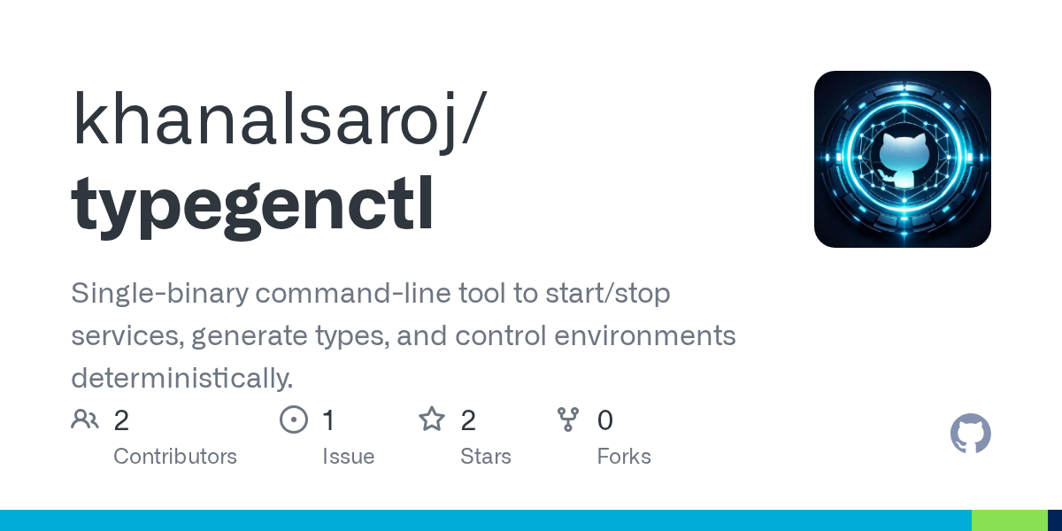typegenctl — TypeScript type generator CLI