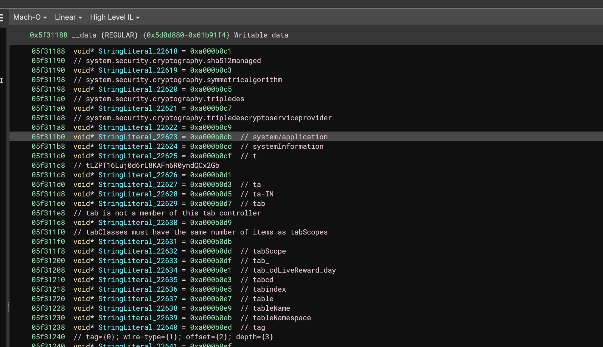 string literals