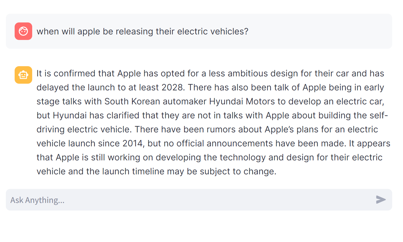 Apple Electric cars release date