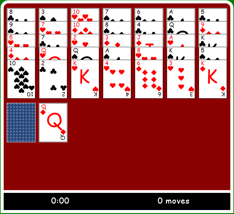 Javascript Golf Solitaire link