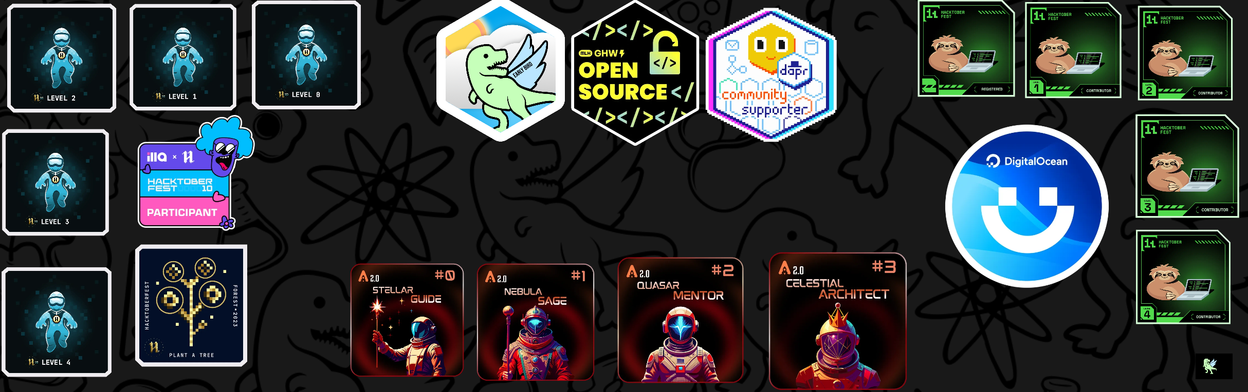 An image of @rohith2201's Holopin badges, which is a link to view their full Holopin profile