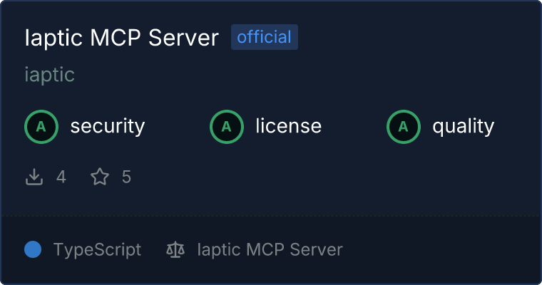 Iaptic Server MCP server