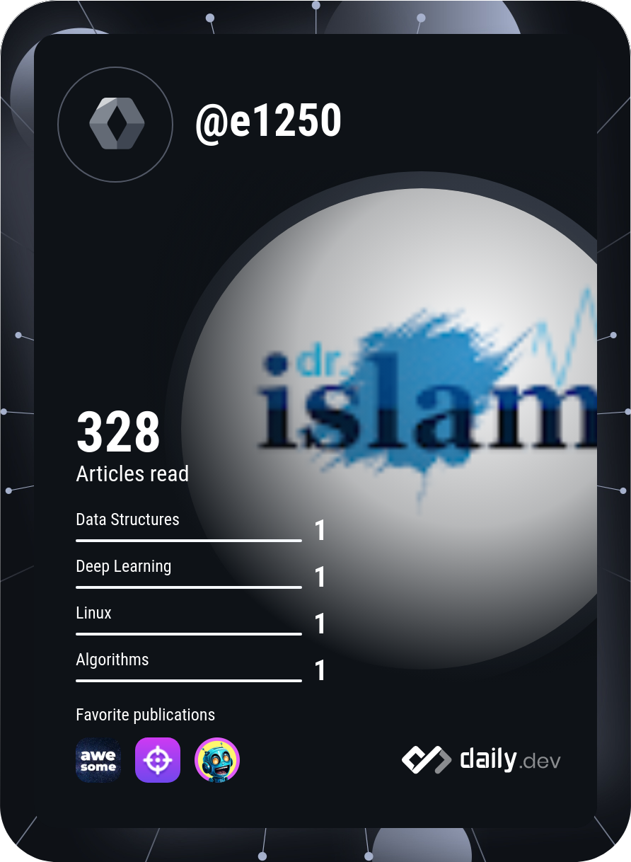 Eslam Ahmed's Dev Card