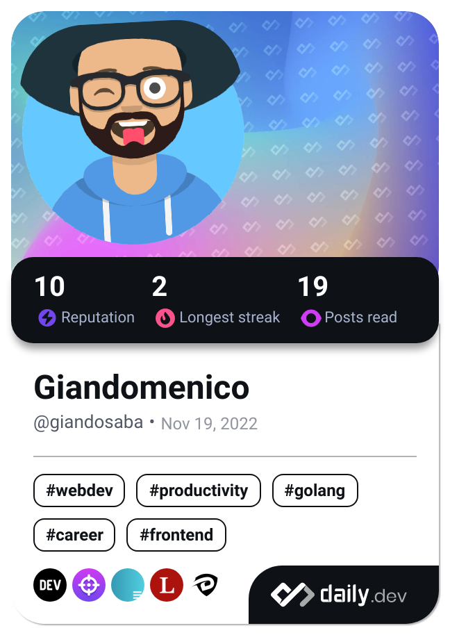 Giandomenico's Dev Card