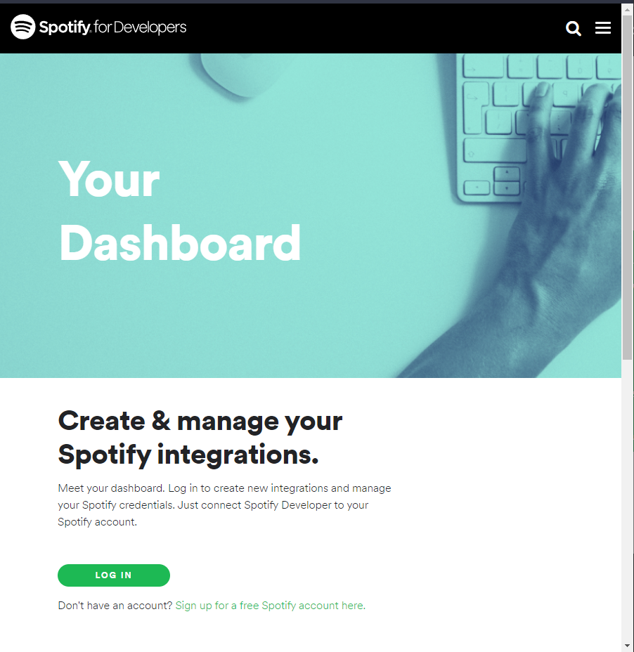 spotify dashboard