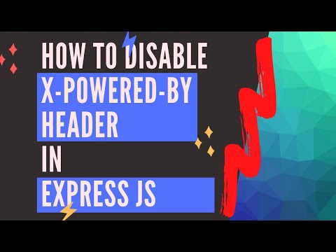 Disable Express X-POWERED-BY response header