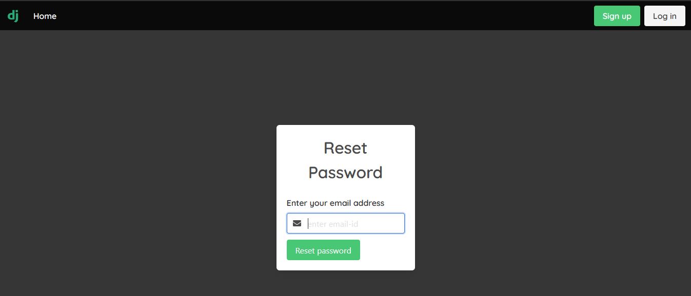 Password Reset Page