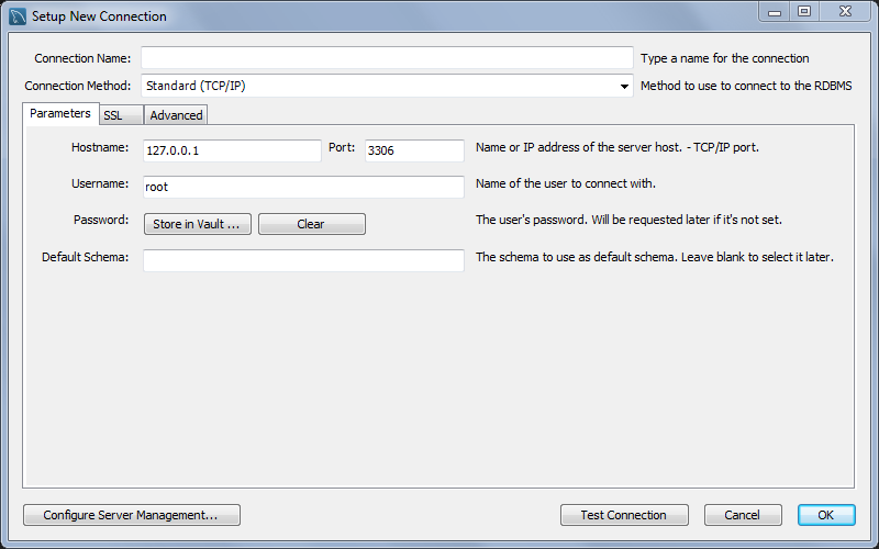 Example Page of Setting Up Database