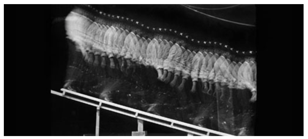 Etienne-Jules Marey, Descent of Inclined Plane, c. 1882, Chronophotograph