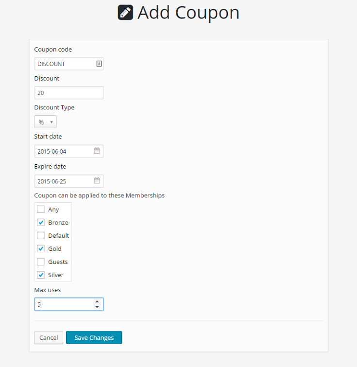 M2 Add New Coupon Settings