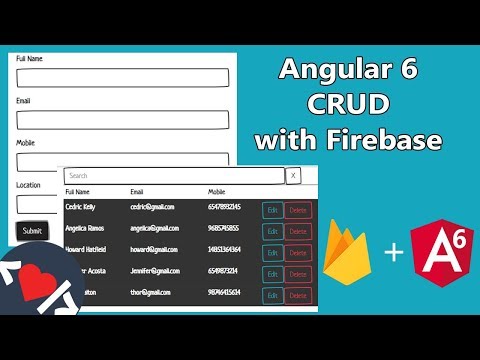 Video Tutorial for Angular 6 CRUD Using Firebase