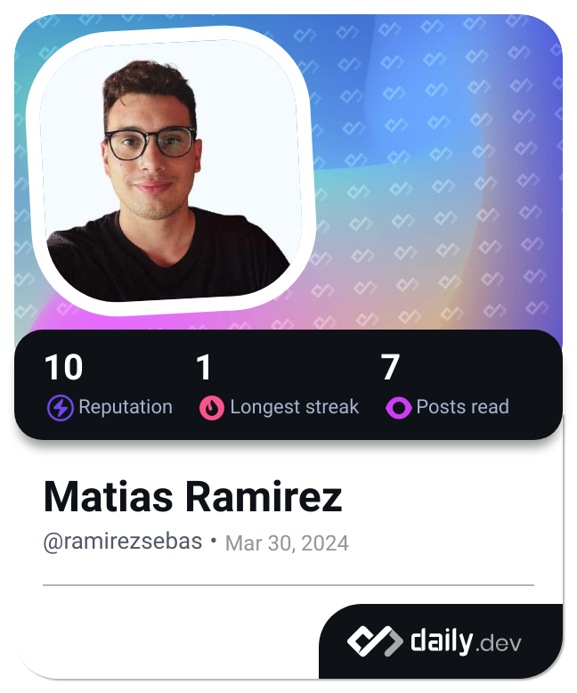 Matias Ramirez's Dev Card