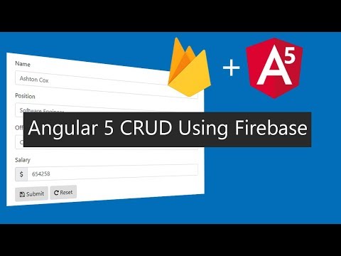 Video Tutorial for Angular 5 CRUD Using Firebase