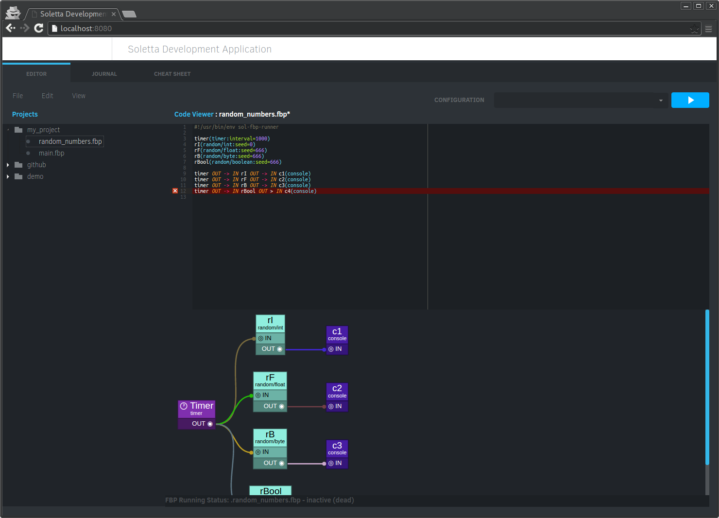 Soletta Development Application editing code