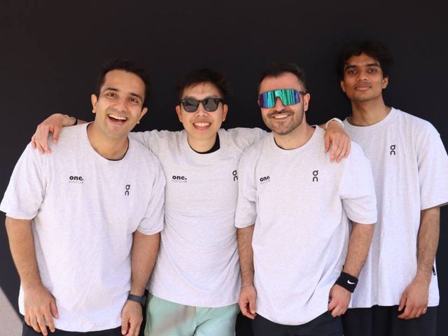 Four friends after a training session