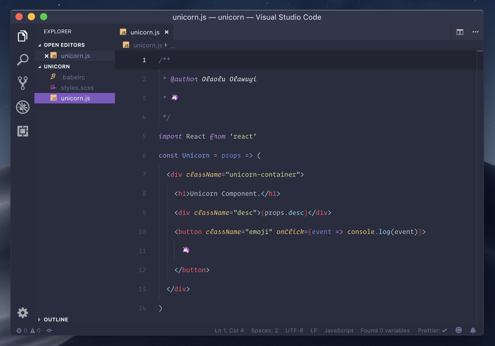 Palenight for VS Code