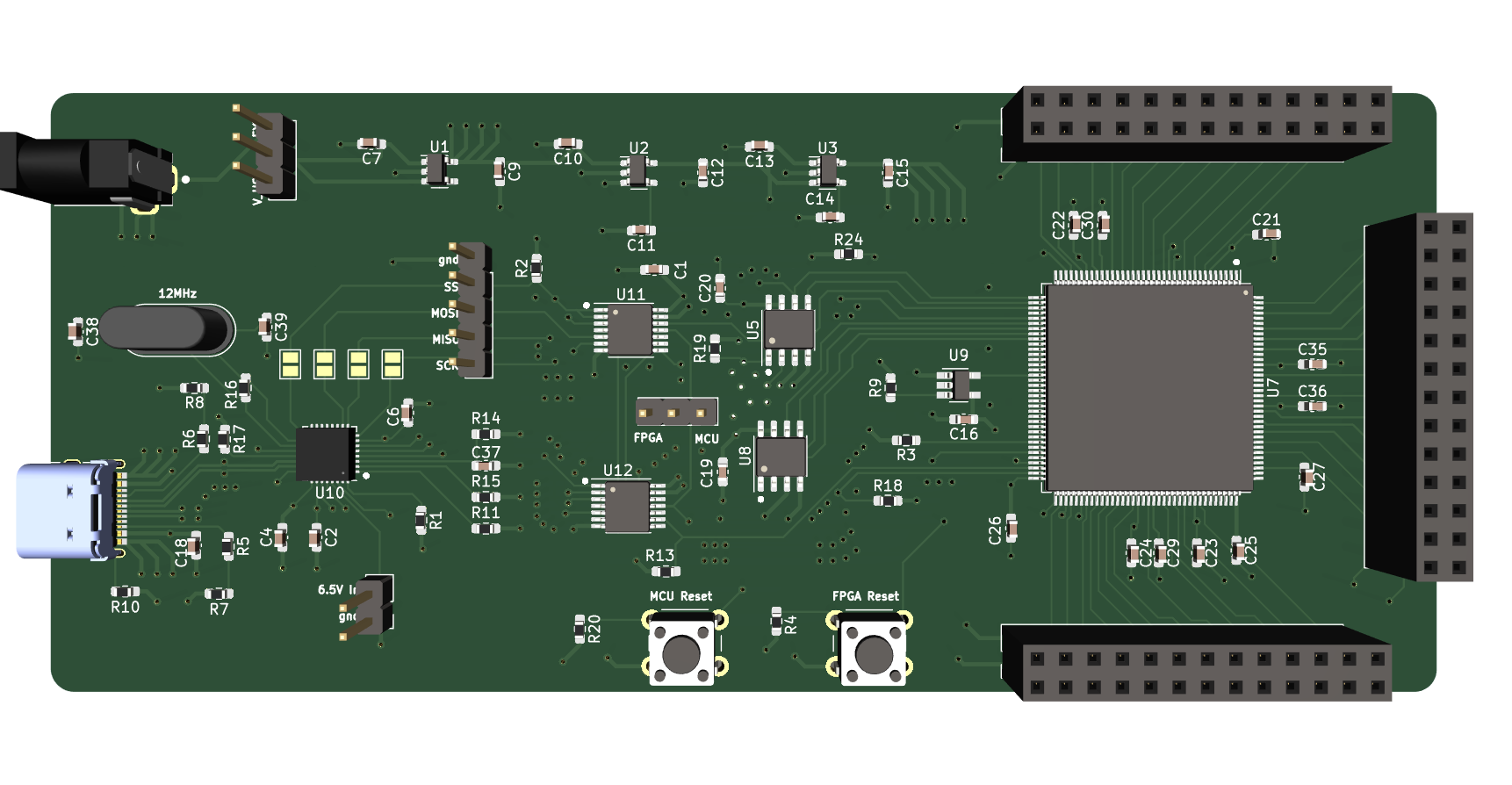 3D Rendering of the PCB