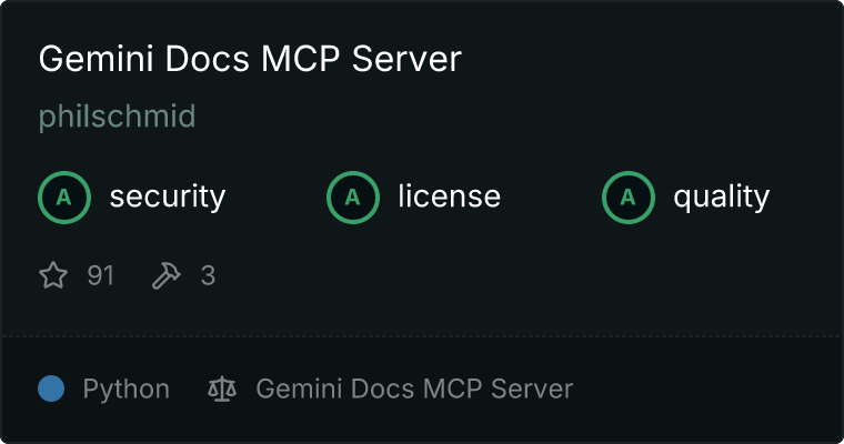 Gemini Docs Server MCP server