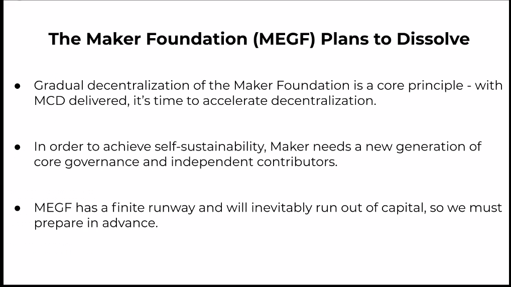 MEGF plans to dissolve