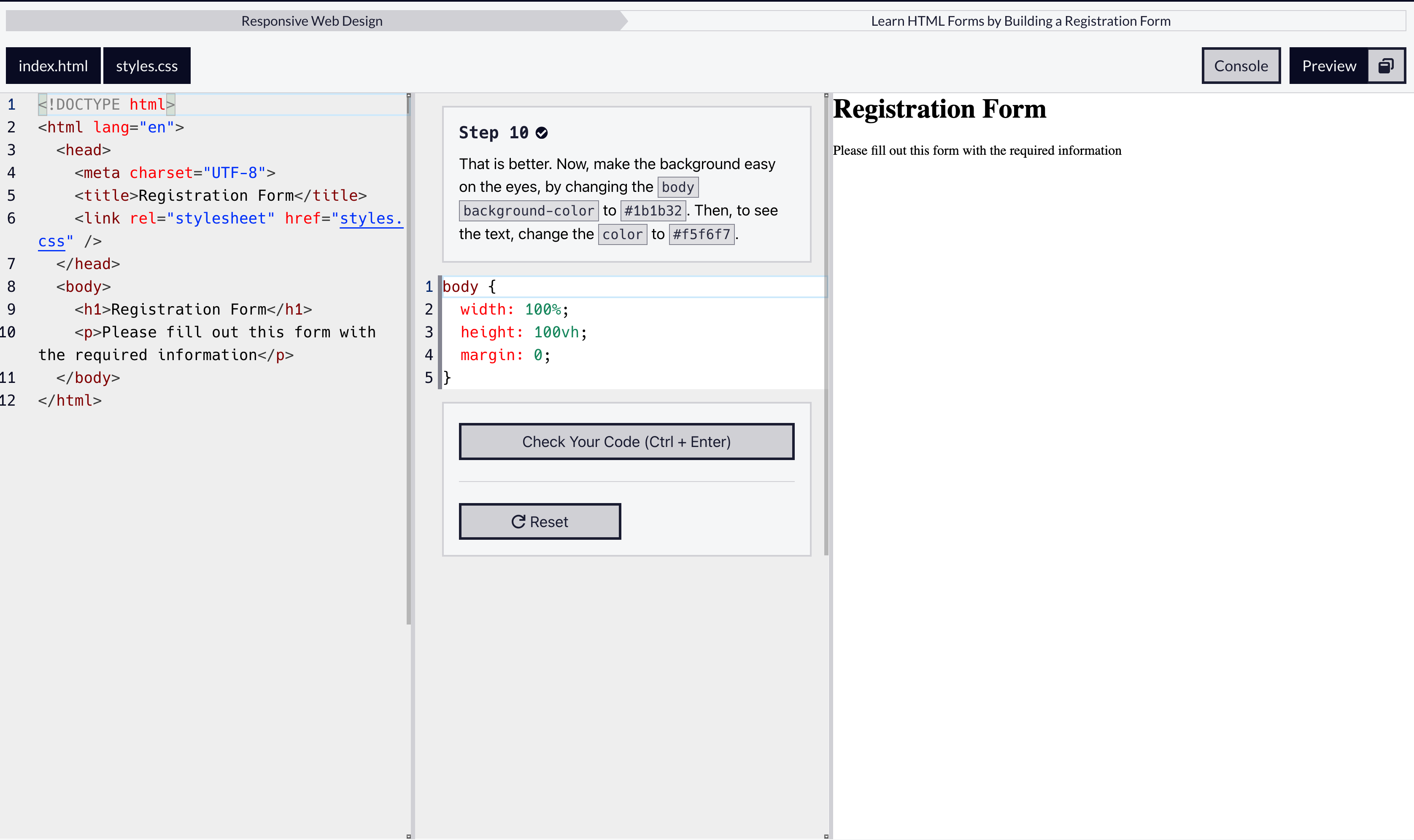 GitHub - DixieReed/RegistrationFormBasic: Project consists of a simple ...