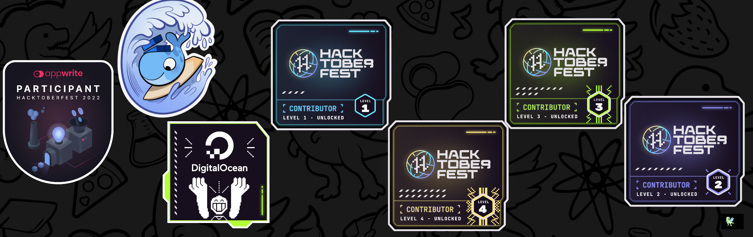 An image of @jetmax's Holopin badges, which is a link to view their full Holopin profile