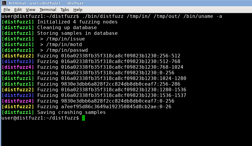 distfuzz screenshot